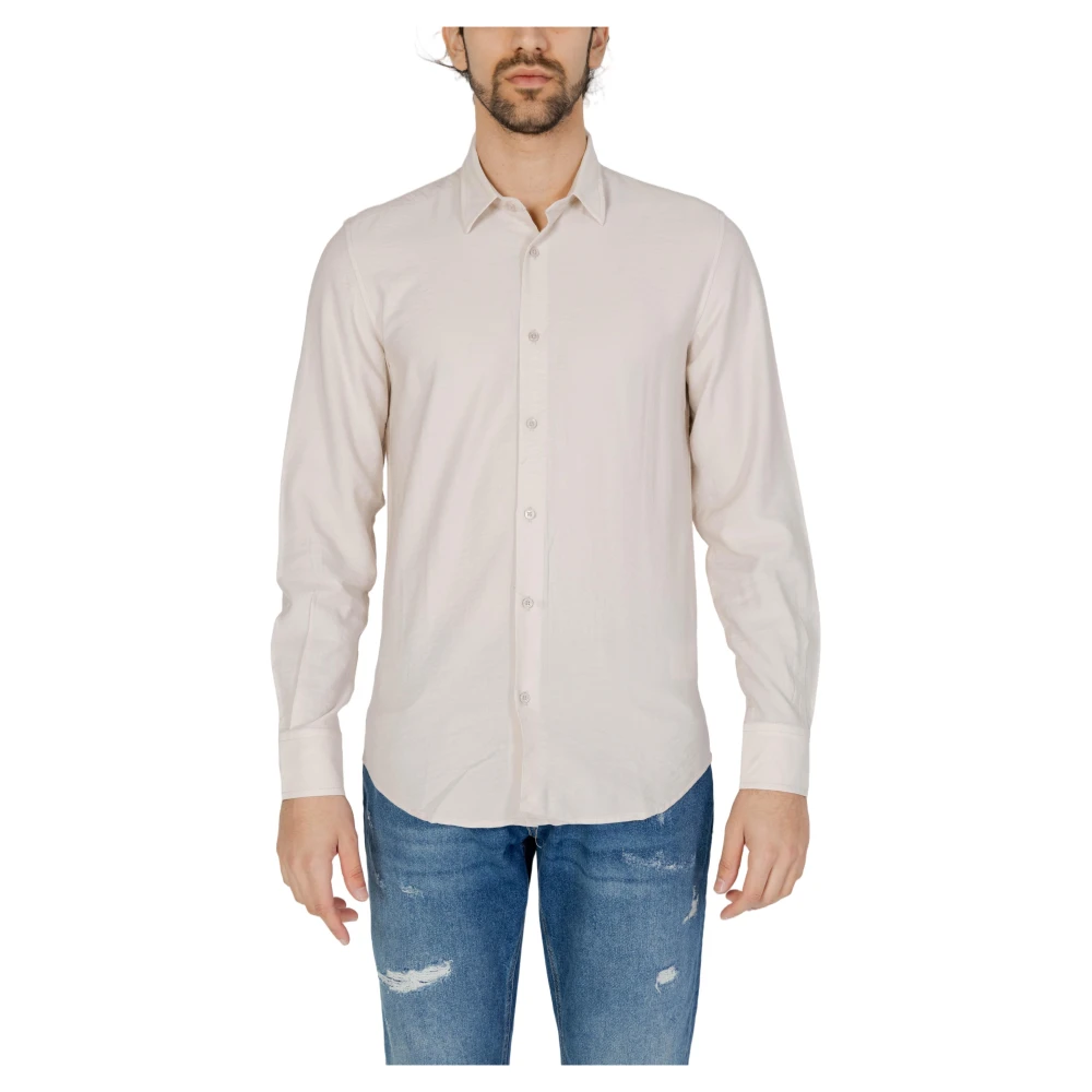 Antony Morato Lange mouwen shirt Lente Zomer Collectie Beige Heren