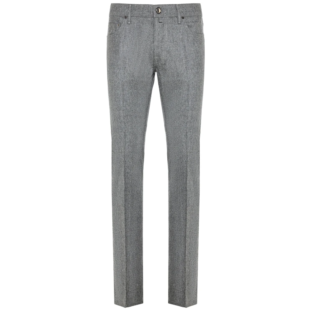 Jacob Cohën Bard Wollen Broek Gray Heren