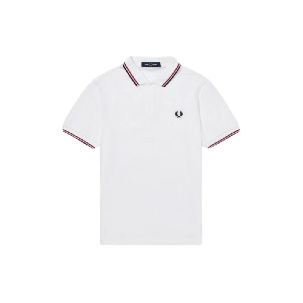 Fred Perry, Herren, Shirts, Twin Tipped Polo Shirt Short Sleeve Snow White, Weiss, (M) - Bild 12