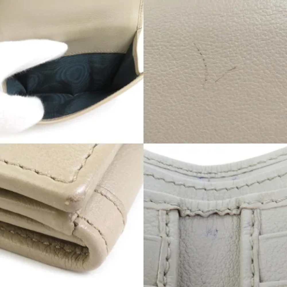 Gucci Vintage Pre-owned Leather wallets Beige Dames