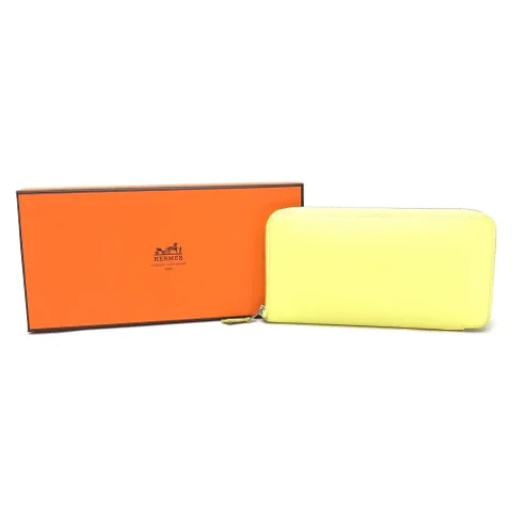 Hermès Vintage Pre-owned Leather wallets Yellow Dames