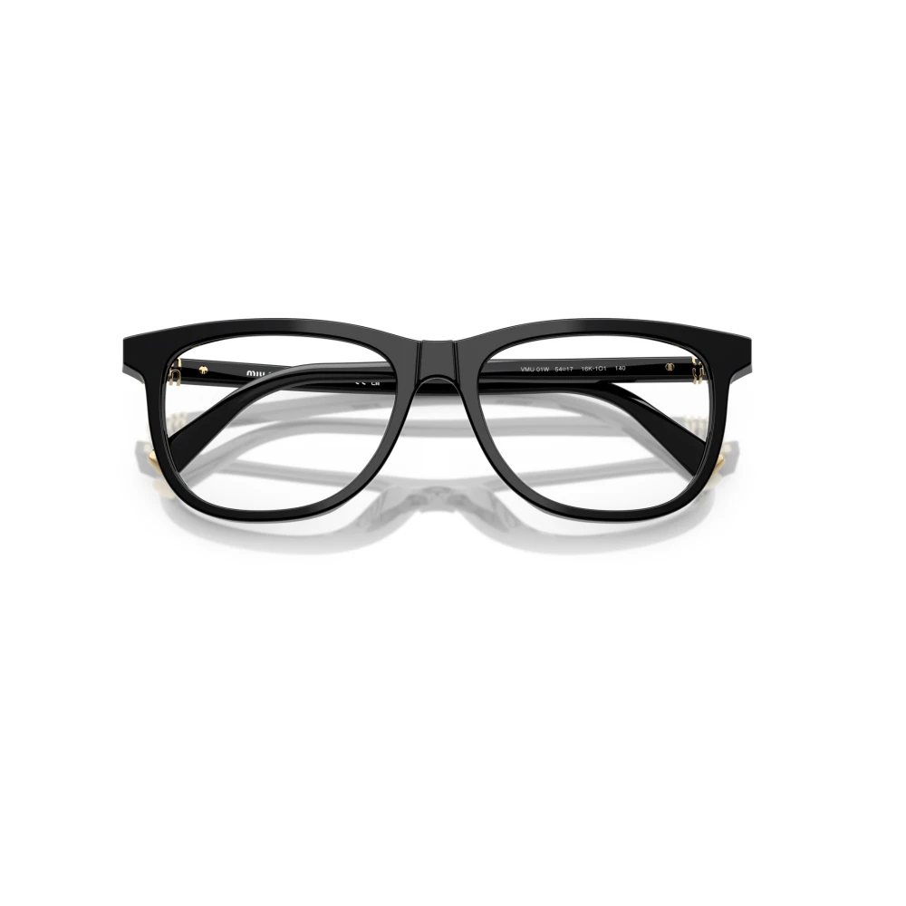 Miu Stijlvolle Brilmonturen in Goudkleur Black Dames