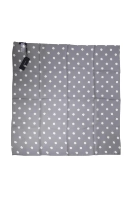 Polka Dot Silk Square Foulard