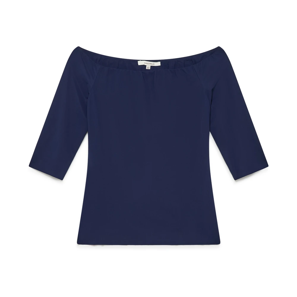 Maliparmi Zachte Jersey T-Shirt Blue Dames