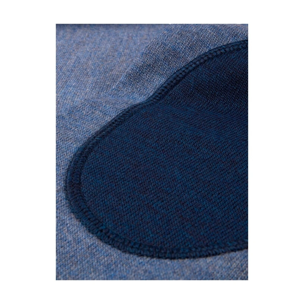 Stenströms Blauwe Merino Wol Crew Neck Sweater Blue Heren
