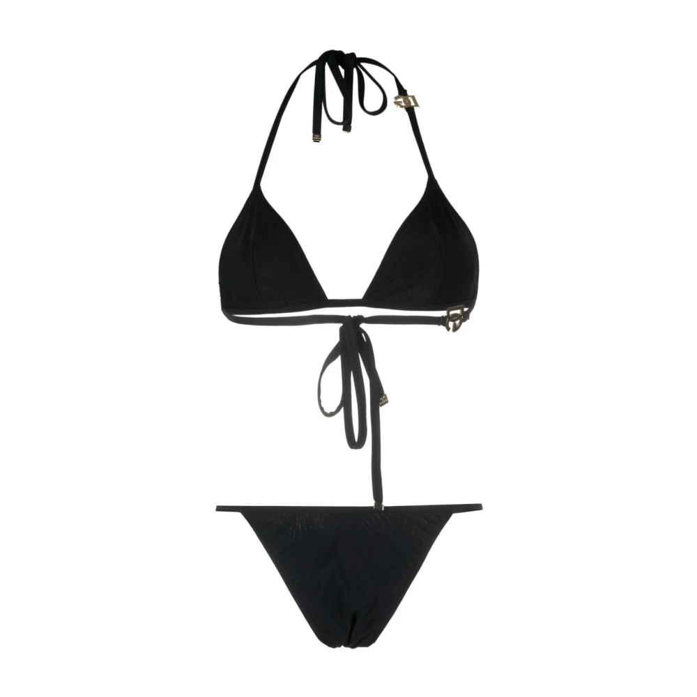 Dolce & Gabbana Sea Kleding Triangle-Cup Bikini Set Black Dames