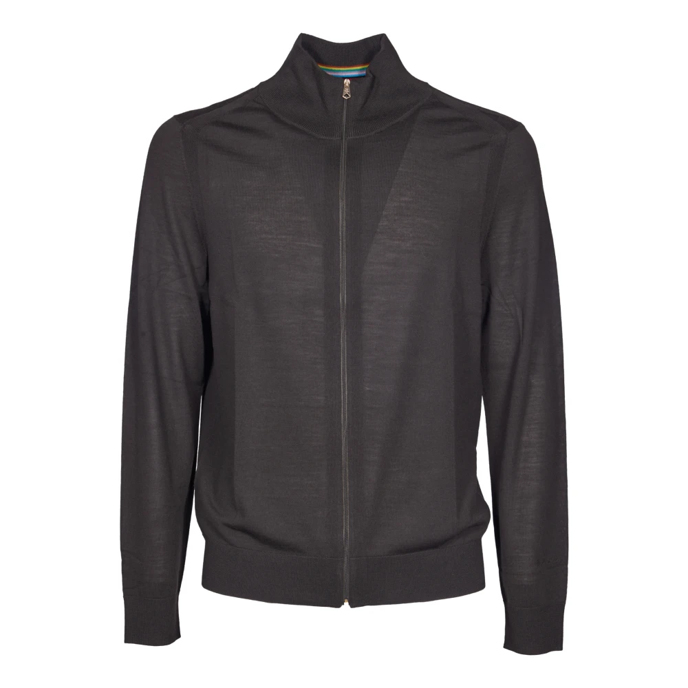 PS By Paul Smith Bruine Merinowol Vest Aw24 Brown Heren
