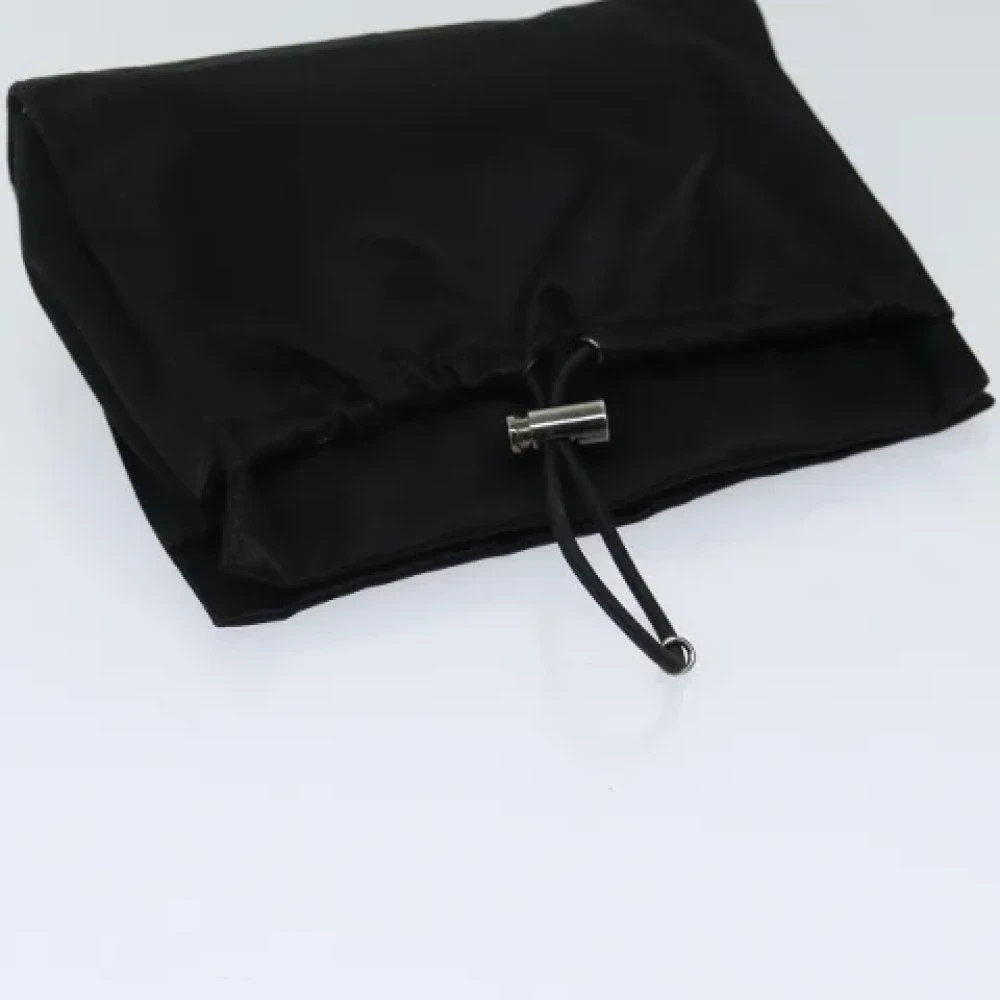 Prada Vintage Pre-owned Leather pouches Black Dames