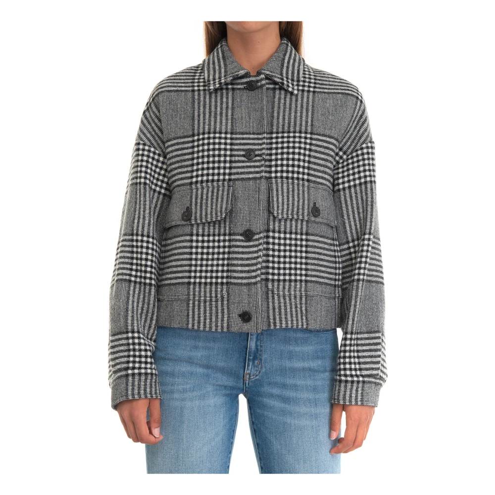 Max Mara Weekend Glencheck Short Caban Jacket Multicolor Dames