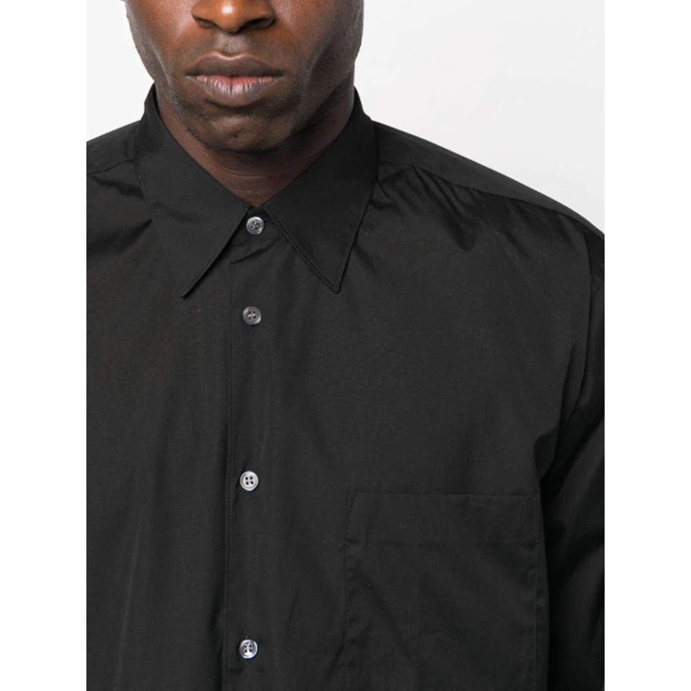 Comme des Garçons Katoenen overhemd in zwart Black Heren