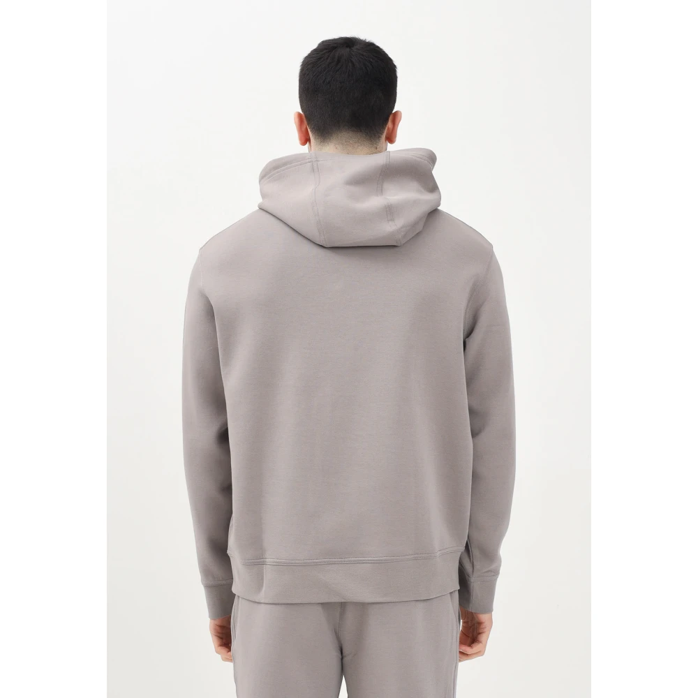 Armani Exchange Grijze Hoodie Sweater Minimalistische Stijl Brown Heren