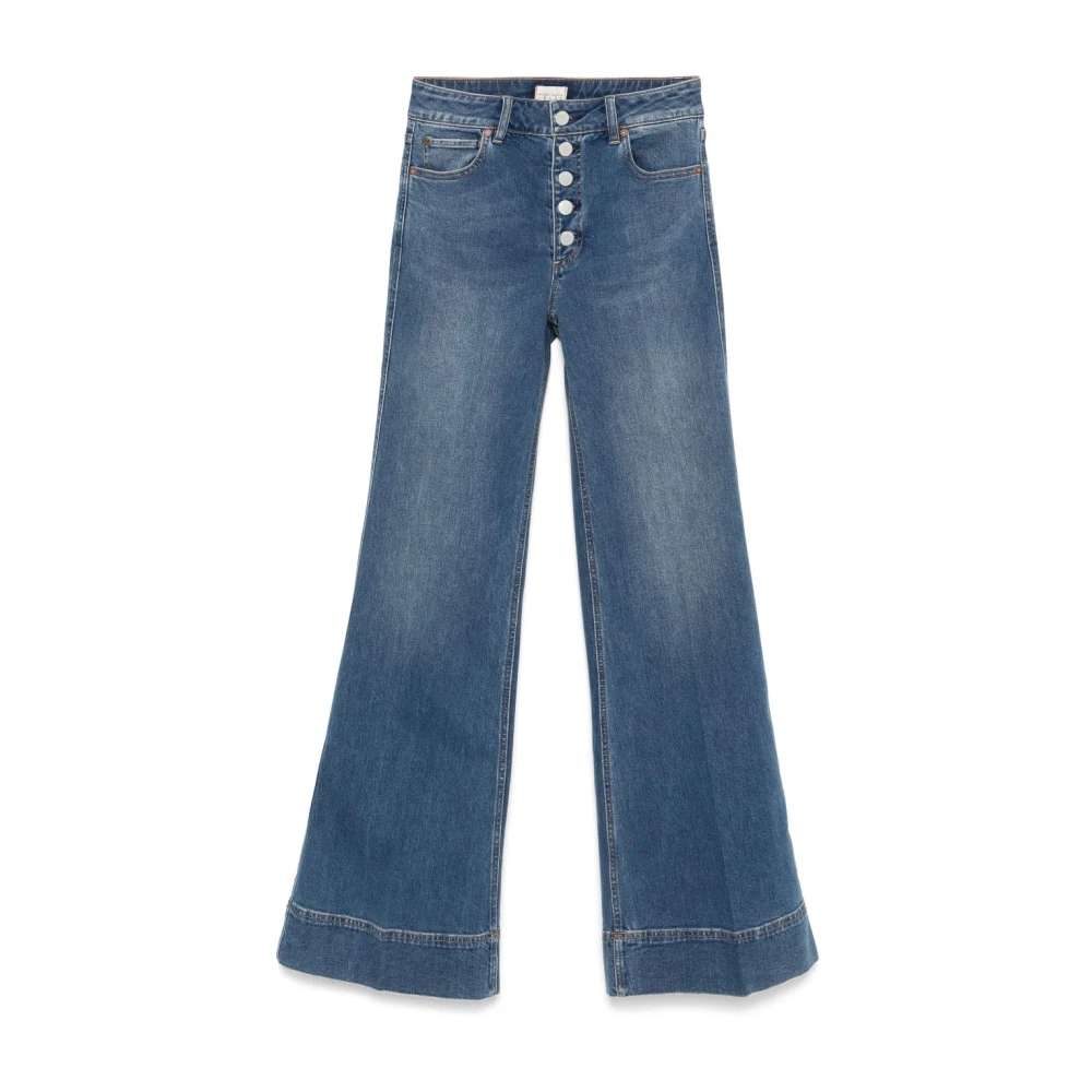 Alice + olivia Indigo Blauwe Klassieke Jeans met Contraststiksels Blue Dames