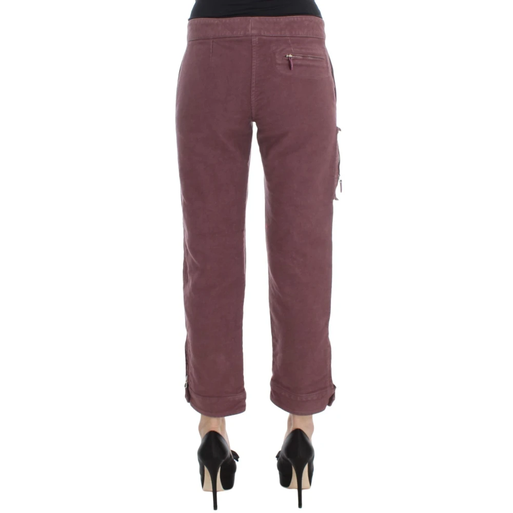 Ermanno Scervino Bordeaux Cargo Capri Broek Red Dames