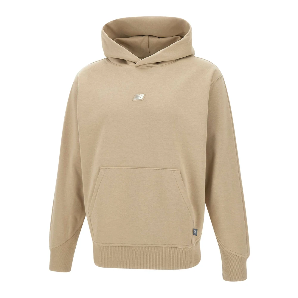 New Balance Gezellige Katoenen Hoodie Zand Beige Heren