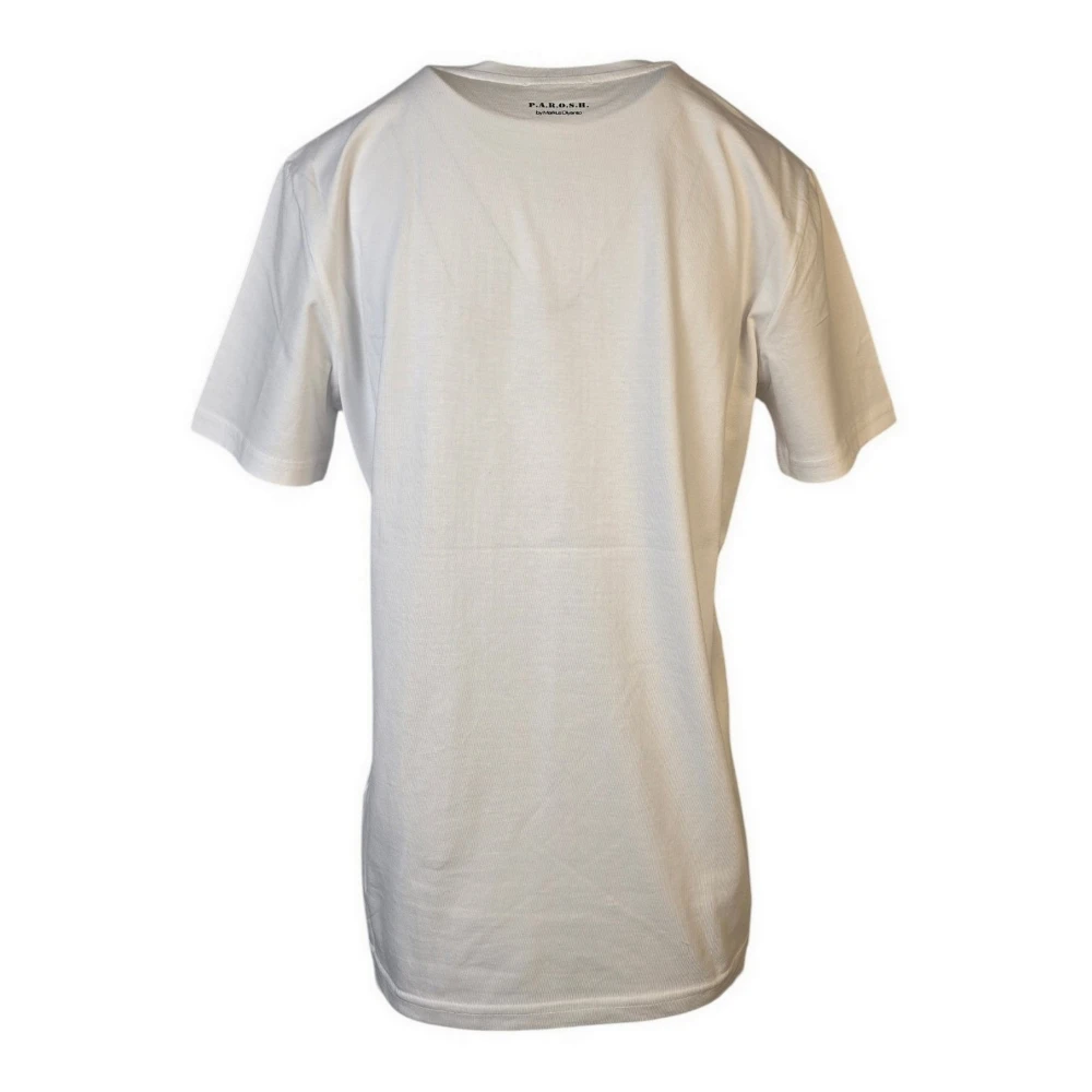 P.a.r.o.s.h. Wit Bedrukt T-shirt Beige Dames