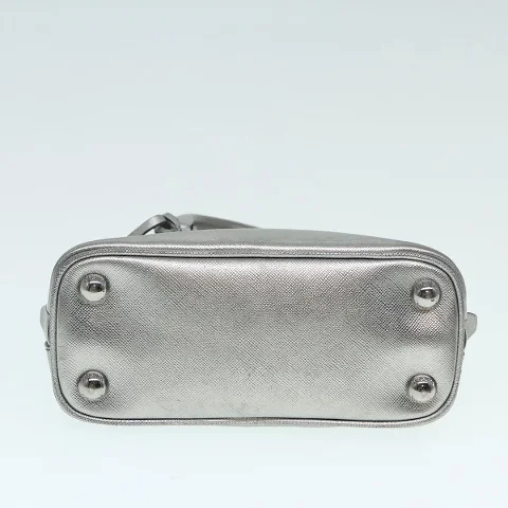 Prada Vintage Pre-owned Leather handbags Gray Dames