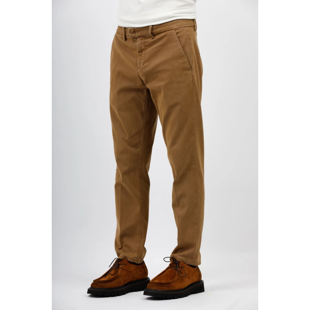 Dondup Reguliere Pablo gabardine broek Brown Heren