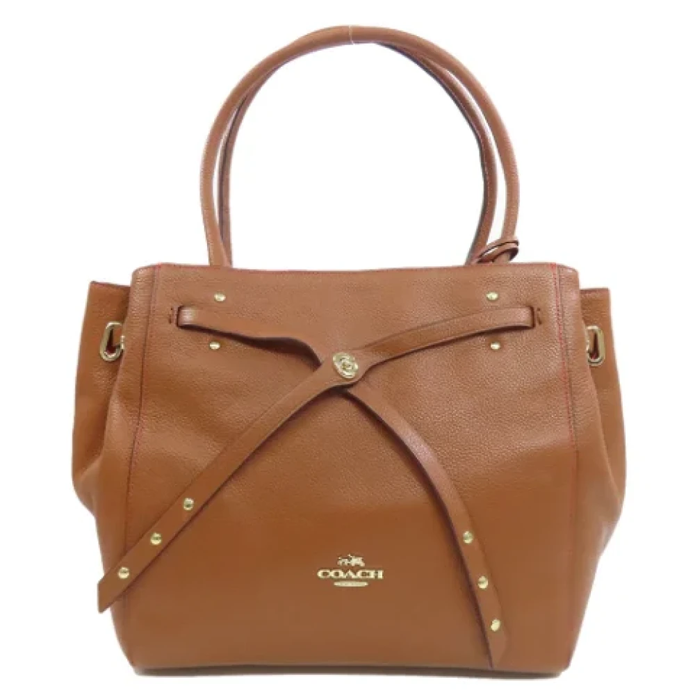 Coach Pre-owned Leather handbags Brown Dames