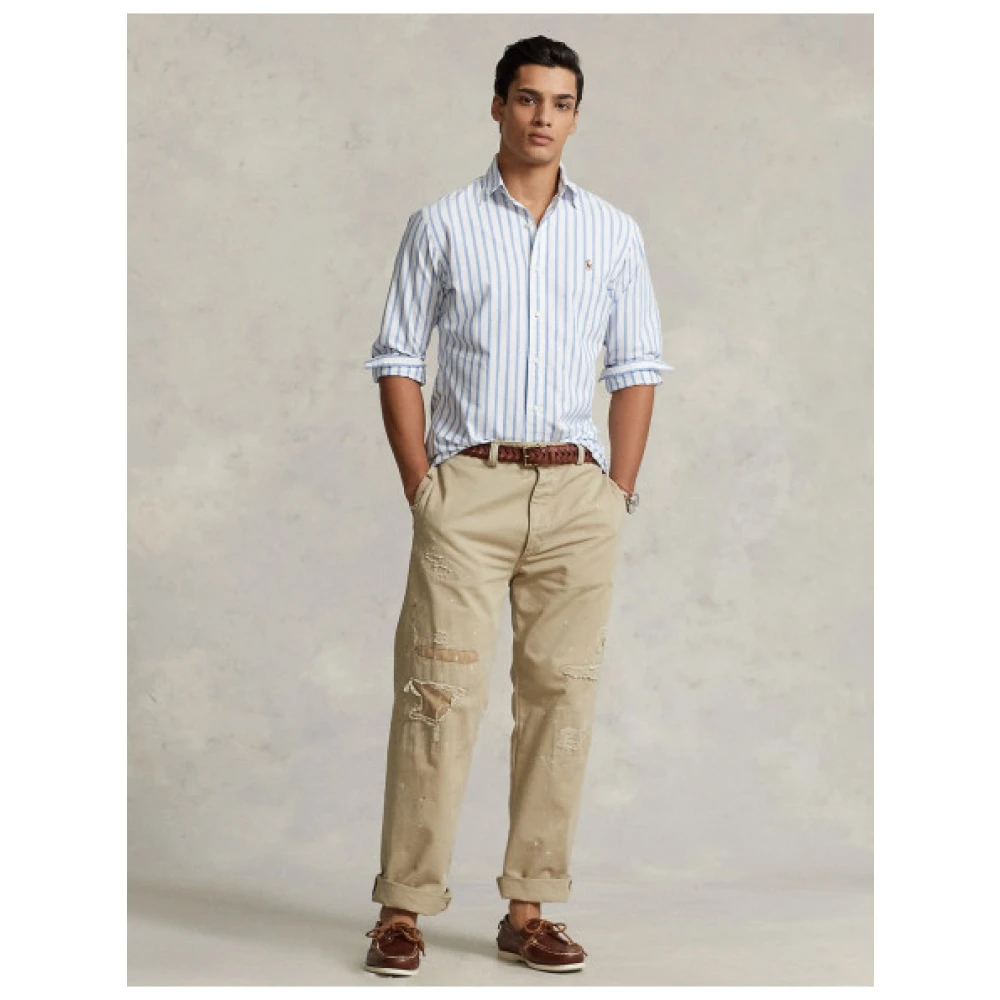 Polo Ralph Lauren Gestreept Oxford Custom Overhemd Multicolor Heren