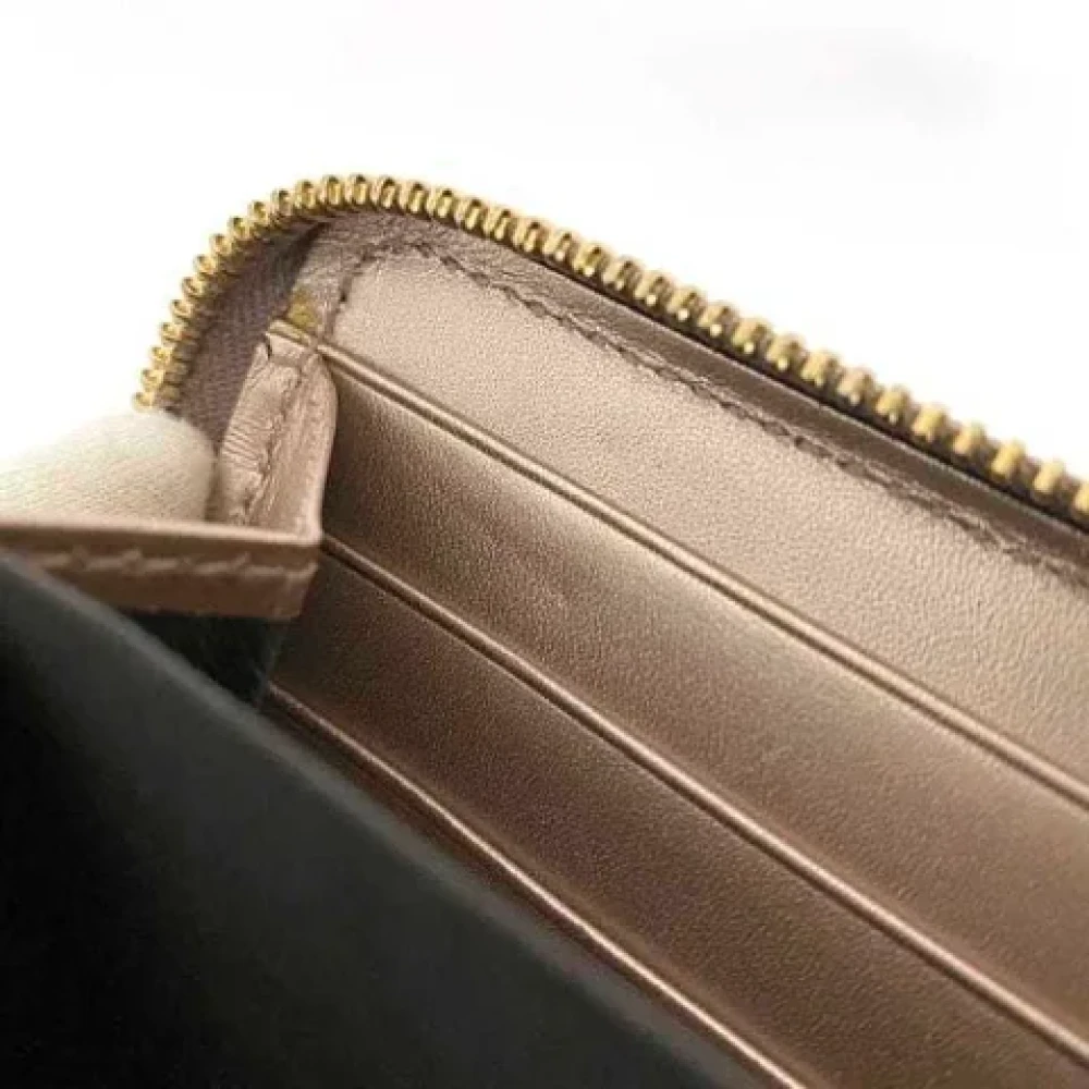 Gucci Vintage Pre-owned Leather wallets Beige Dames