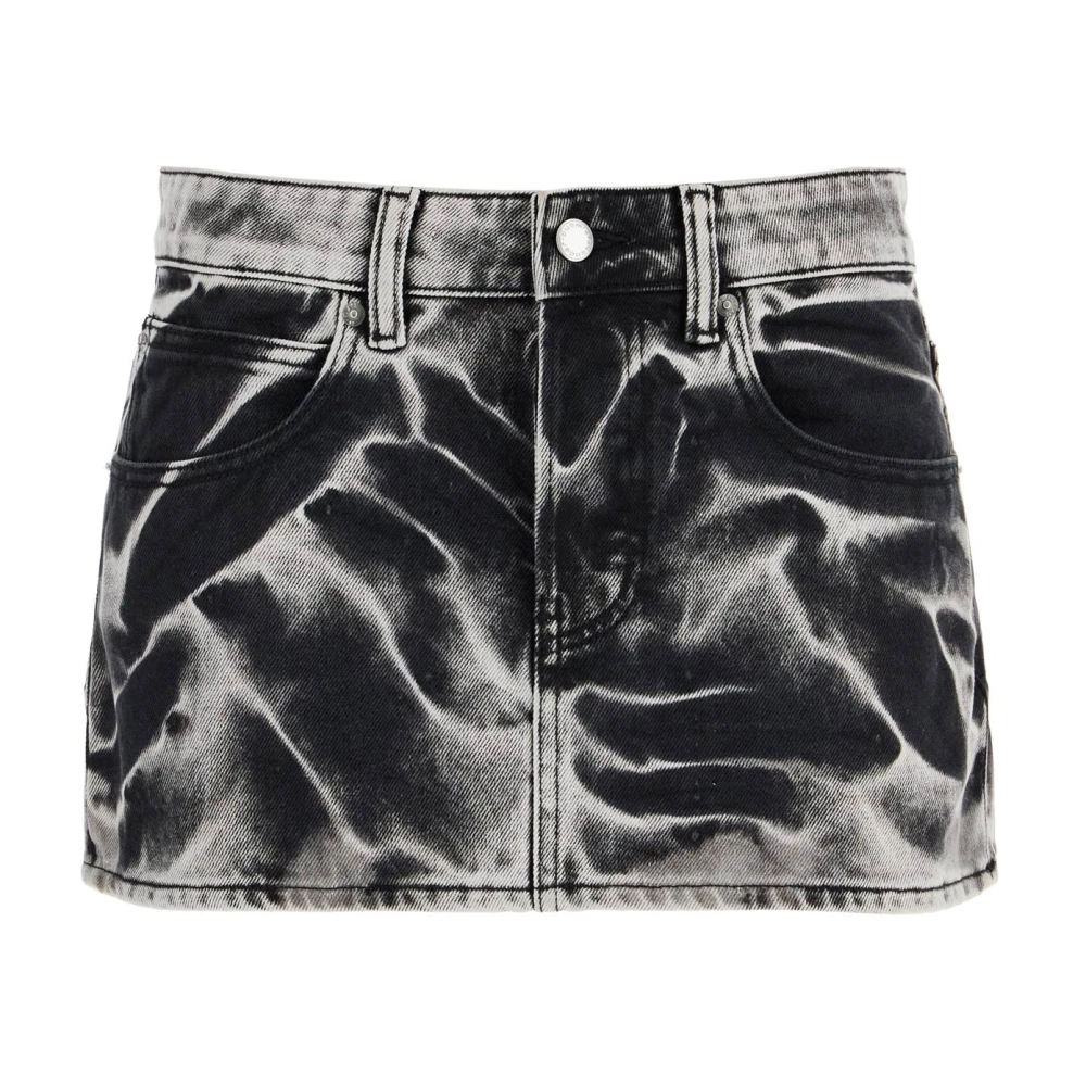 Alexander wang Zuur Gewassen Denim Mini Rok Black Dames