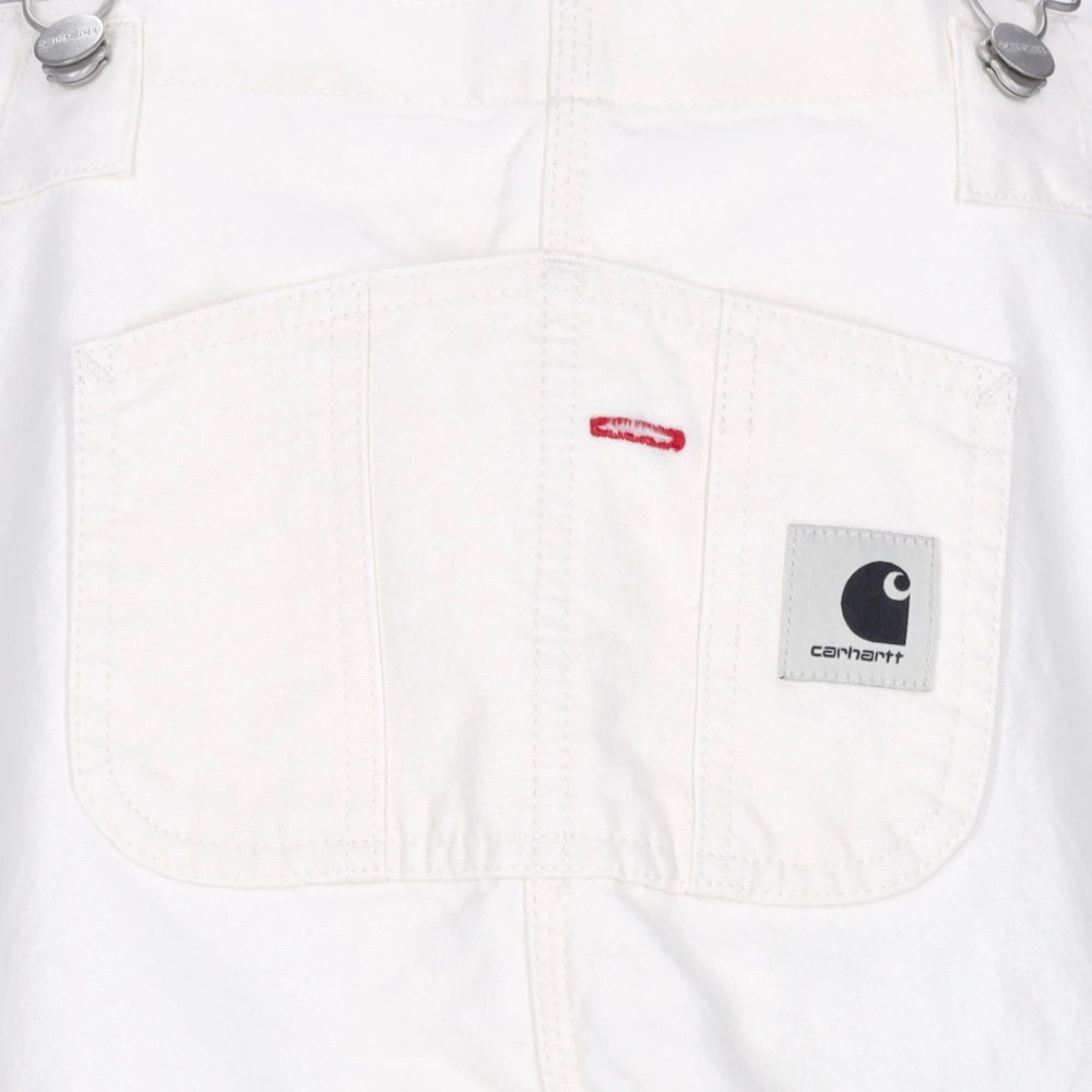 Carhartt WIP Canvas Bib Overalls White Dames