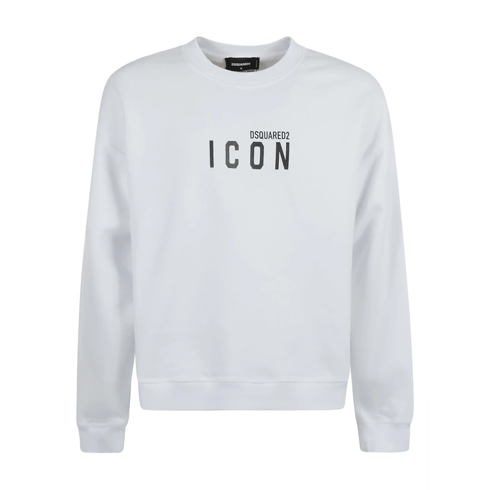 Dsquared2 Witte Sweatshirt Stijlvol Logo Print White Heren