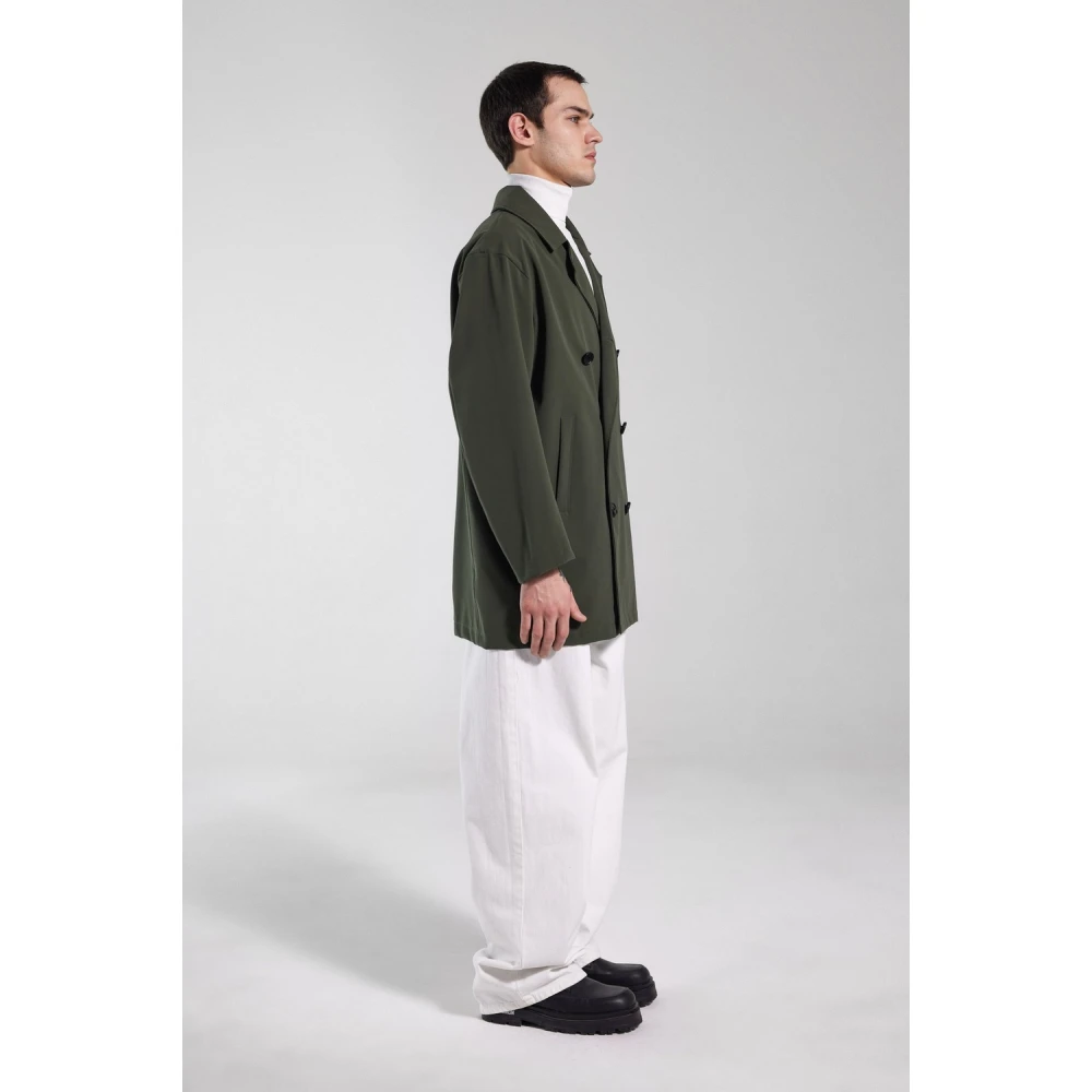 Stutterheim Klassieke Dubbel-Borst Regenjas Green Heren