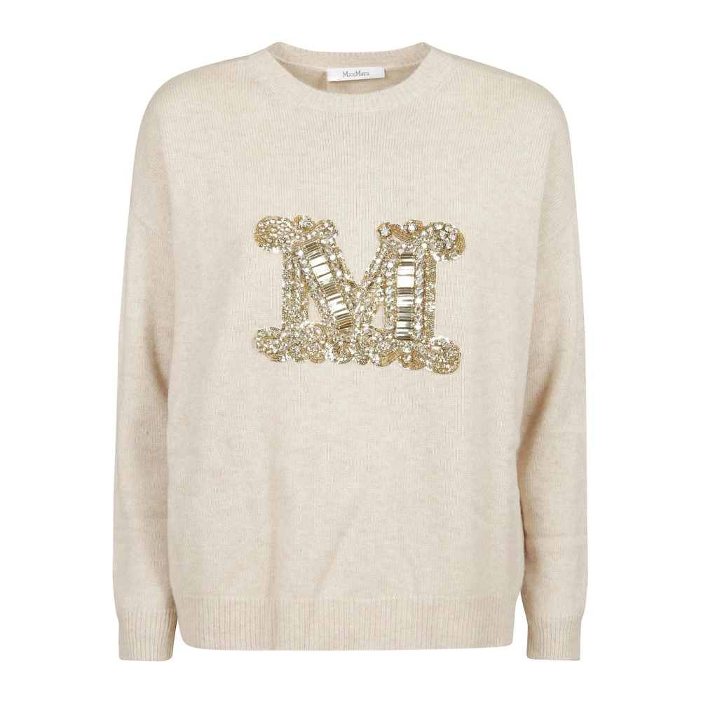 Max Mara Wit Stijlvolle Top Sweater Tank Beige Dames