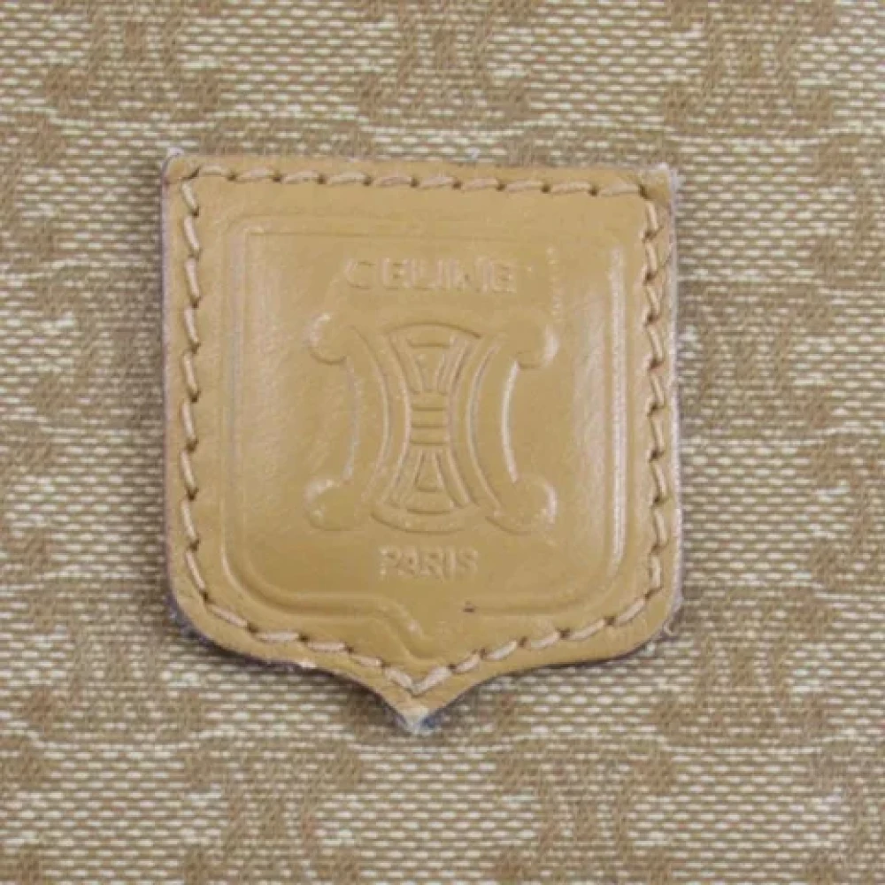 Celine Vintage Pre-owned Canvas clutches Beige Dames