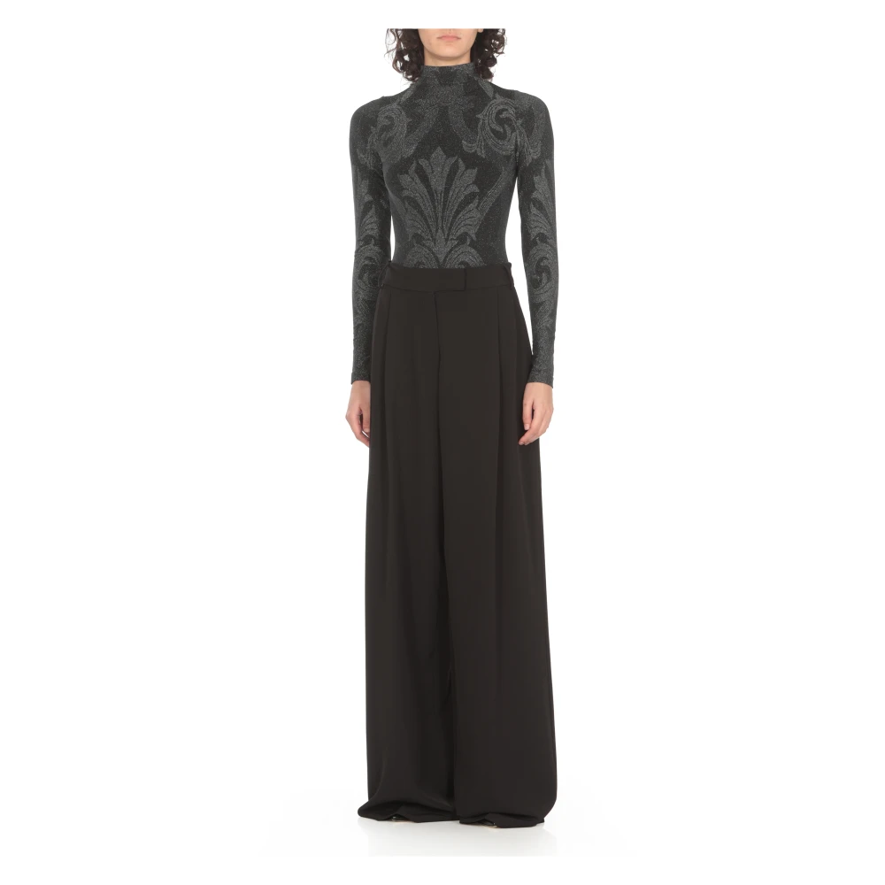 Wolford High Neck Lurex Body Top Black Dames