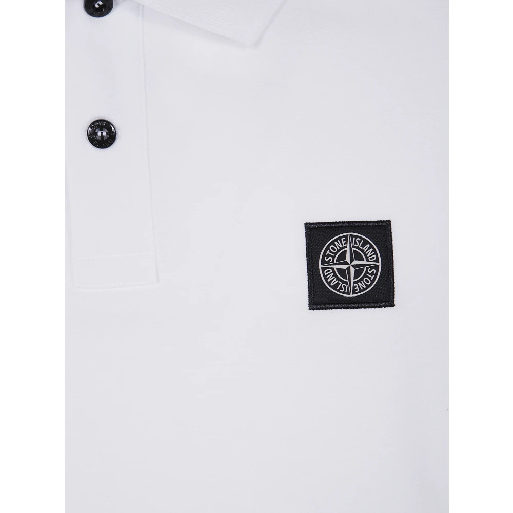 Stone Island Slim Fit Polo Met Korte Mouwen White Heren