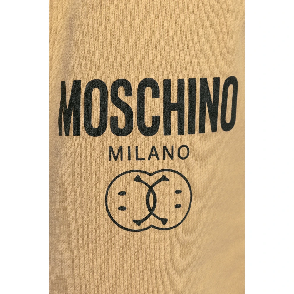 Moschino Sweatshirt met logo-opdruk Beige Heren