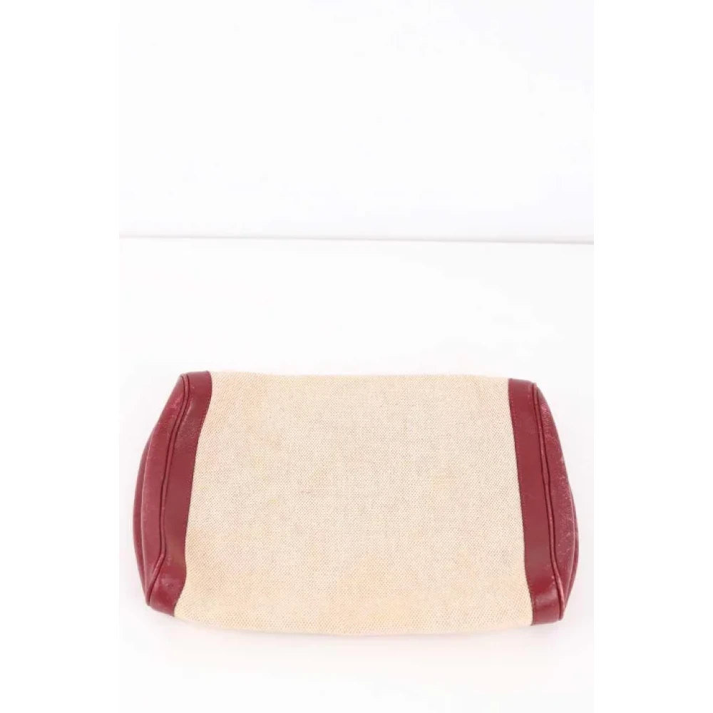 Hermès Vintage Pre-owned Leather clutches Beige Dames