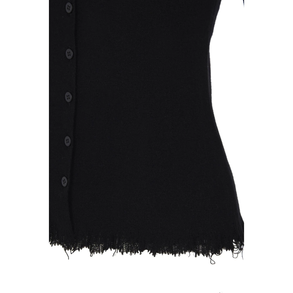 Cortana Ojala zwart wollen en kasjmier vest Black Dames
