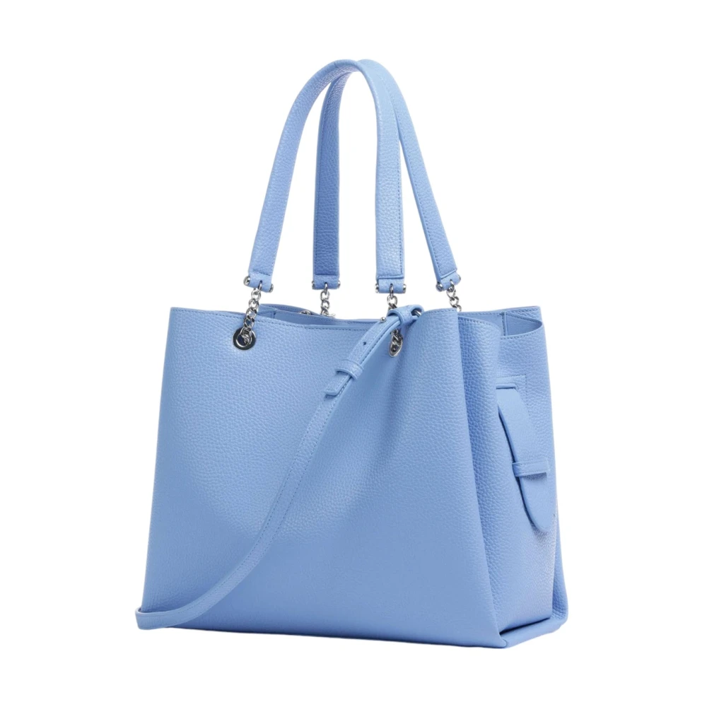 Emporio Armani Stijlvolle Leren Portemonnee Blue Dames