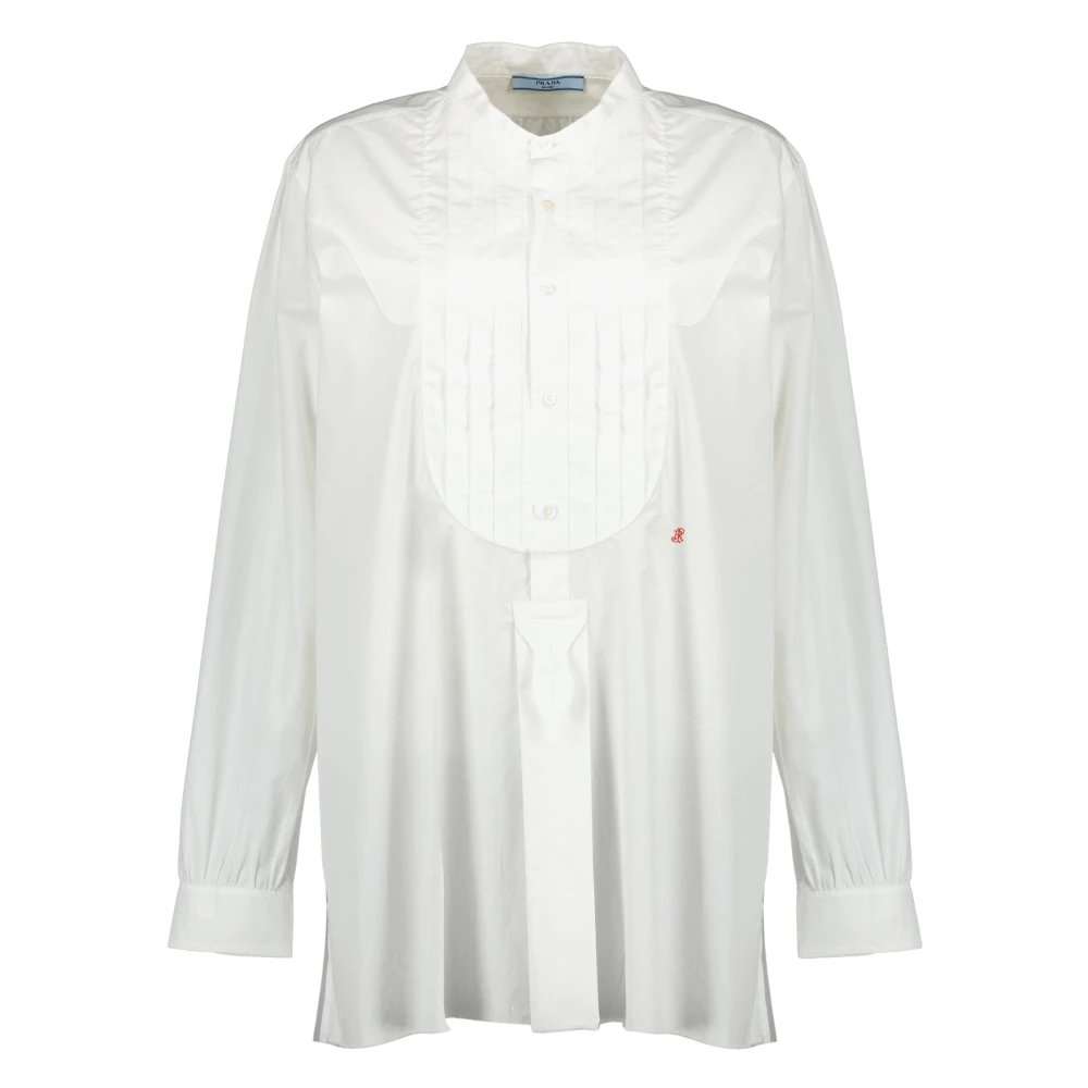 Prada Women's White Cotton Shirt - Shirts - Xs - Blouses & Shirts