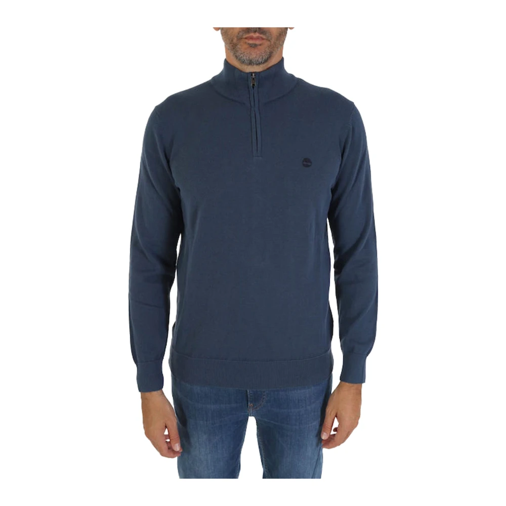 Timberland Blauwe Zip Trui Williams River Blue Heren