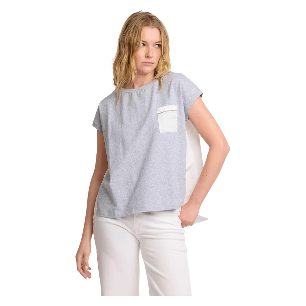 Kocca Gray T-Shirt Con Taschino - Female - T-Shirts - M - Tops