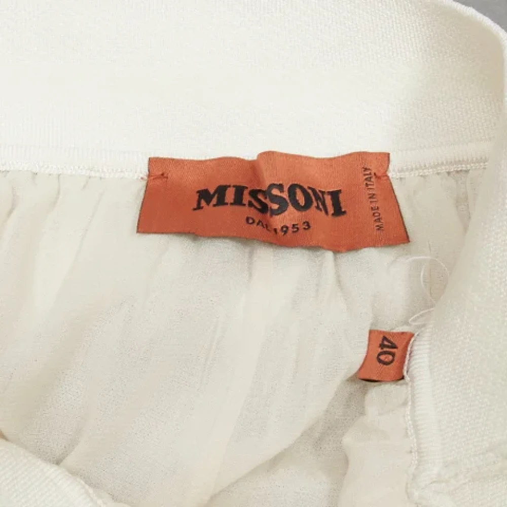 Missoni Pre-owned Fabric bottoms White Dames