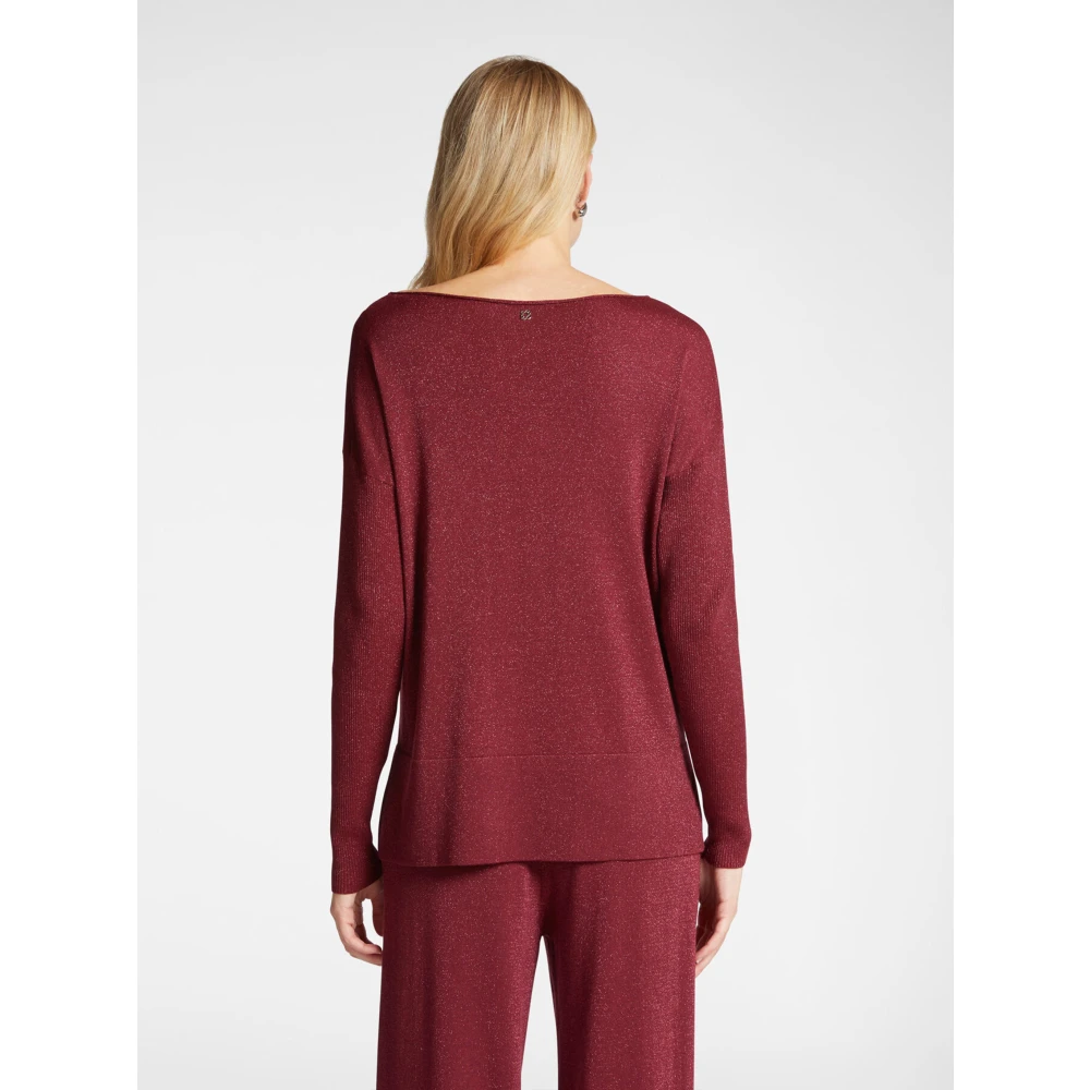 Elena Mirò Stijlvolle Maglia Top Red Dames