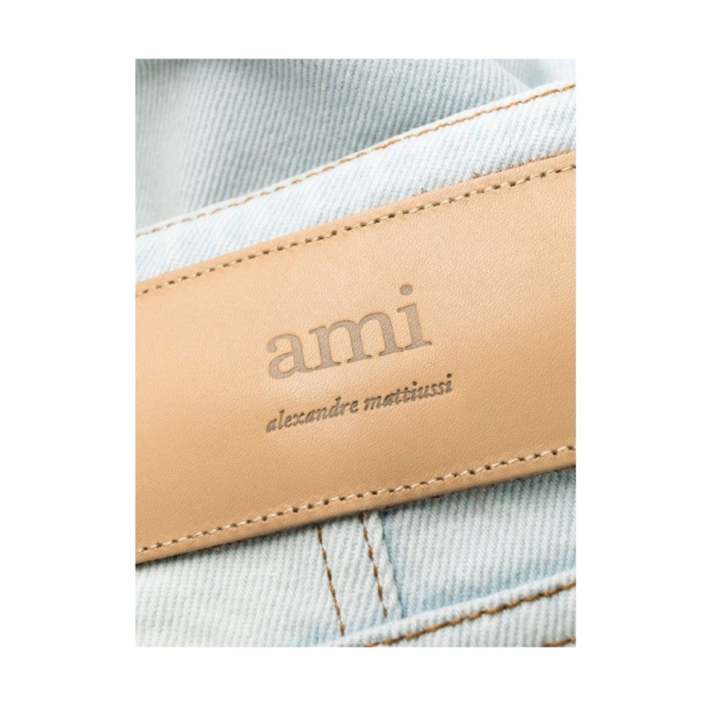 Ami Paris Flared High Waist Jeans Blue Dames