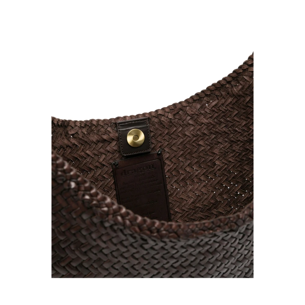 Dragon Diffusion Bruin Chocolade Schoudertas Drukknop Brown Dames