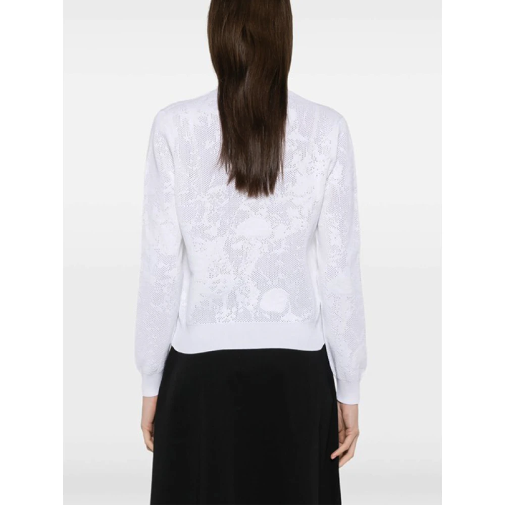 Fabiana Filippi Witte Gebreide Vest met V-Hals White Dames