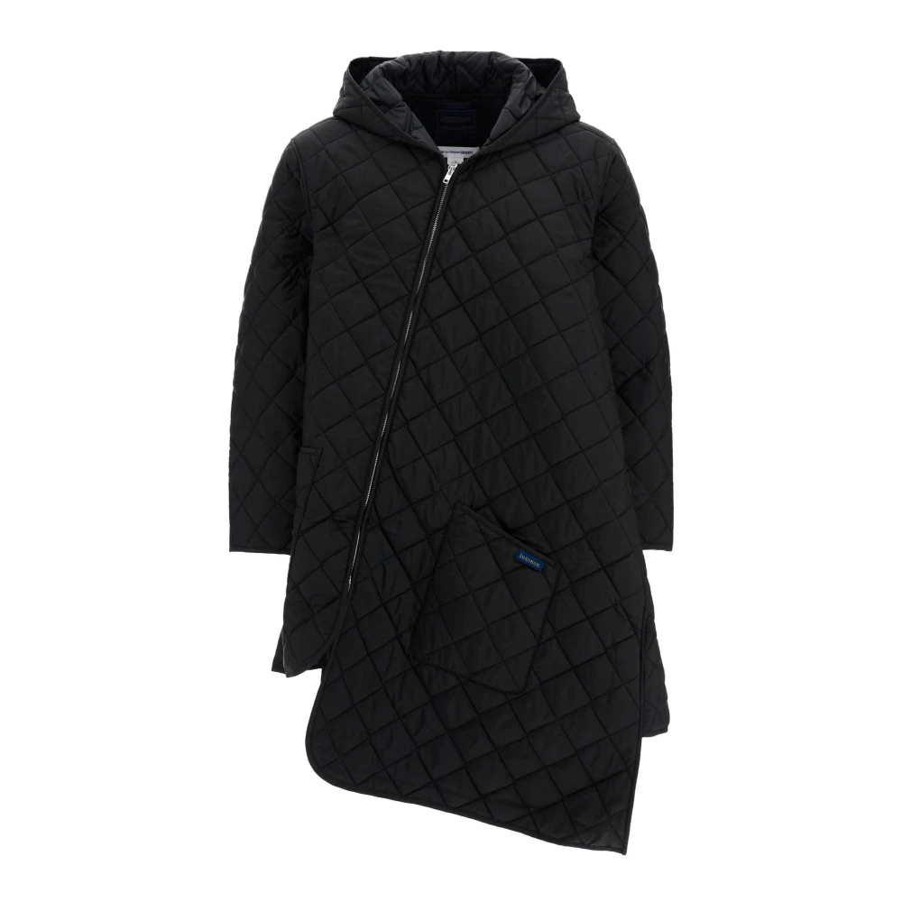 Comme des Garçons Diamant Gestikt Asymmetrisch Parka Black Heren