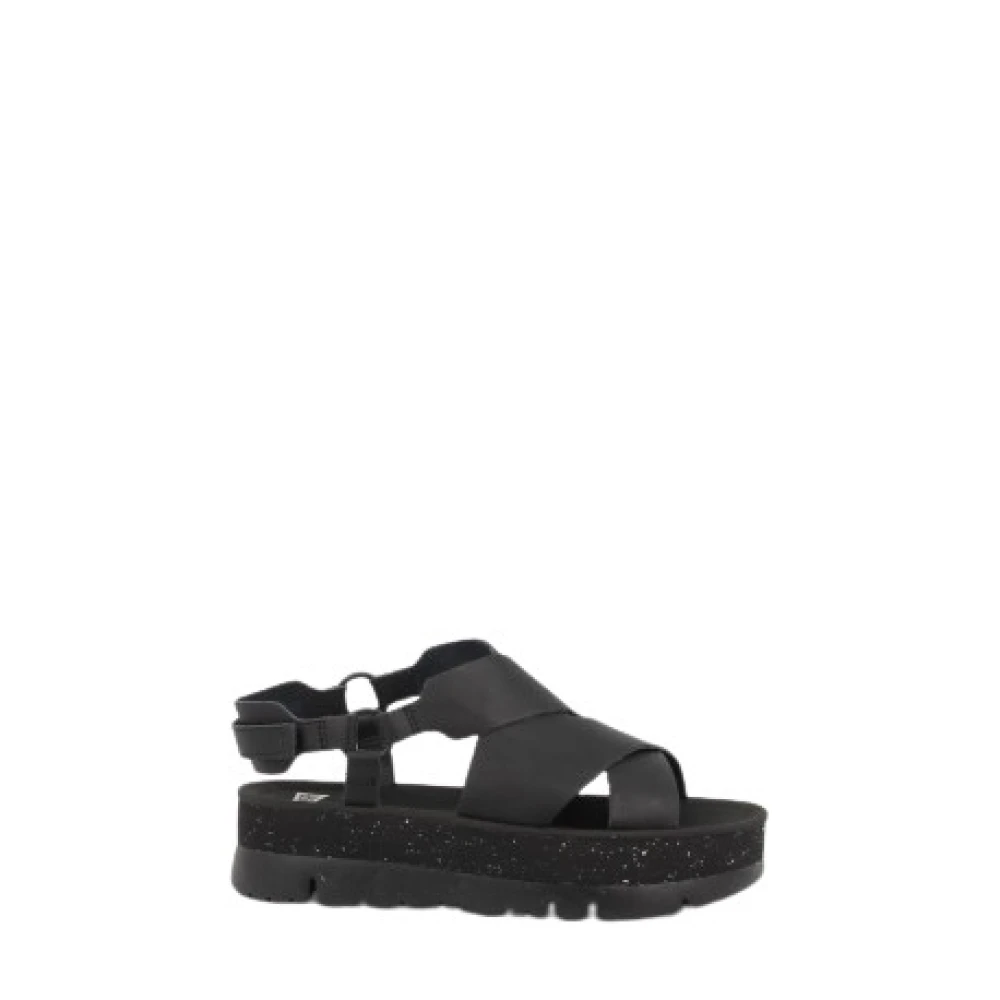 Camper Women's Black Oruga Up Sandals - Flat Sandals - 5 Uk - Shoes