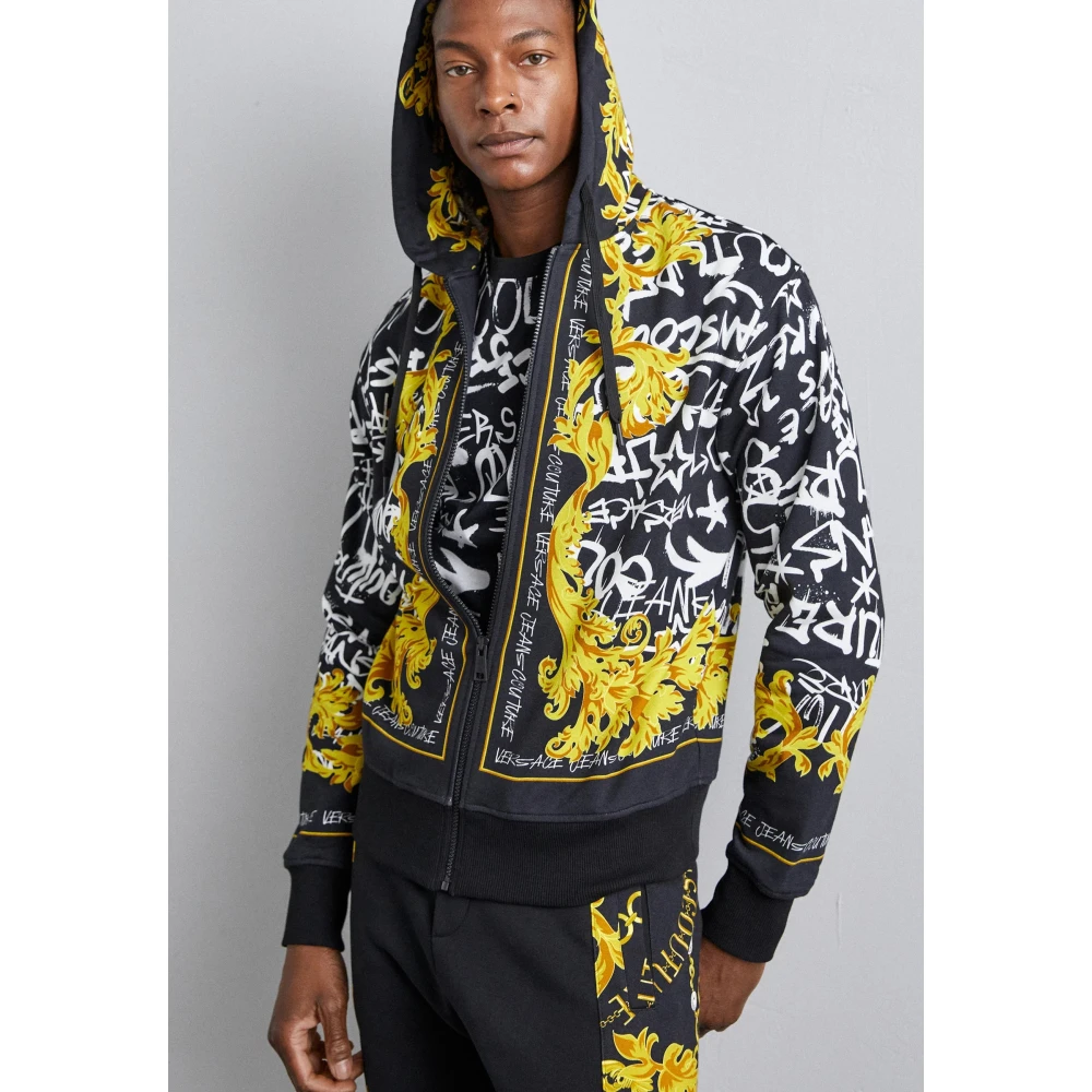 Versace Hoodie met graffiti print Multicolor Heren