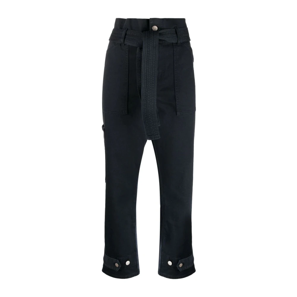 P.a.r.o.s.h. Blauwe Elegant Katoenen Broek Blue Dames