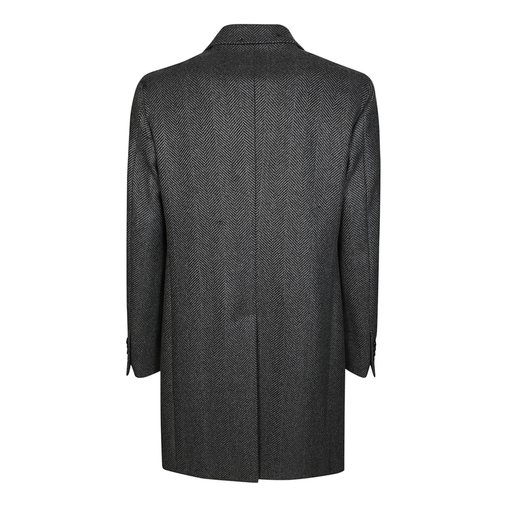 Tagliatore Geruite Enkellange Jas Gray Heren