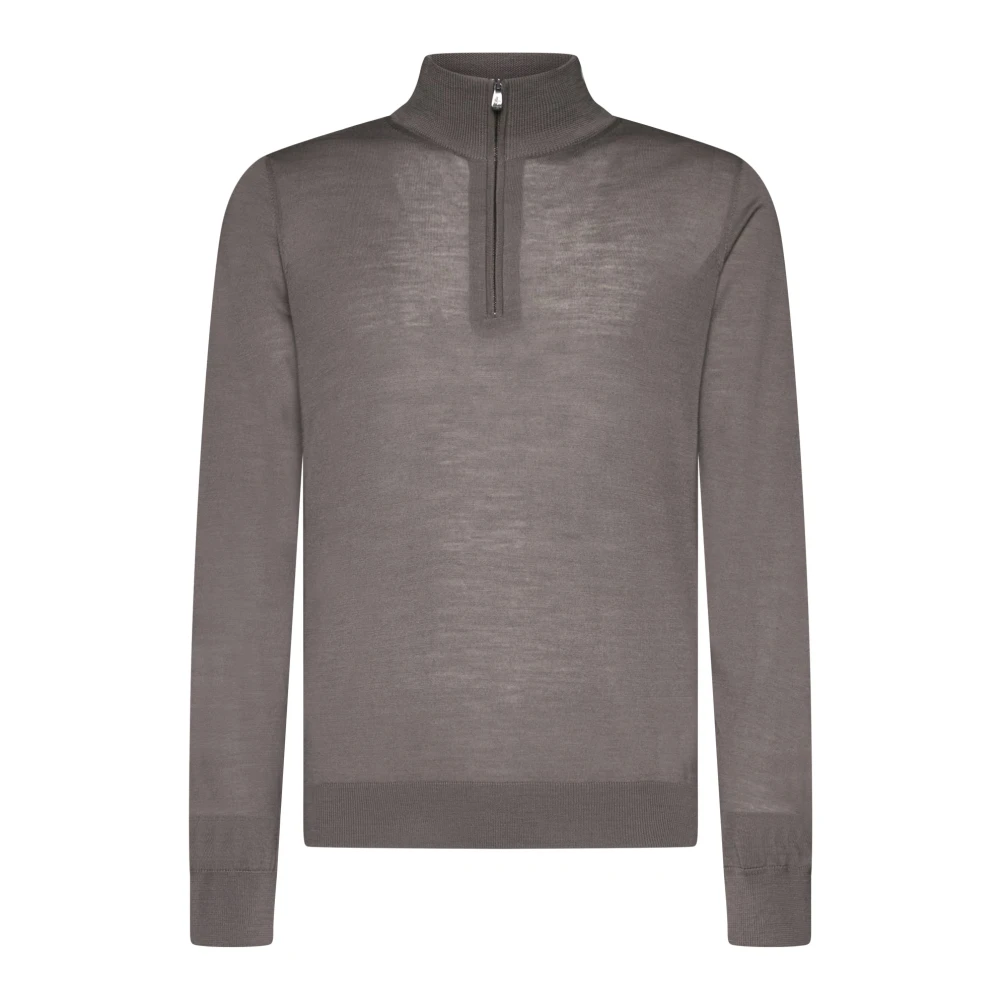 Piacenza 1733 Stijlvolle Sweaters in Wit Blauw Gray Heren